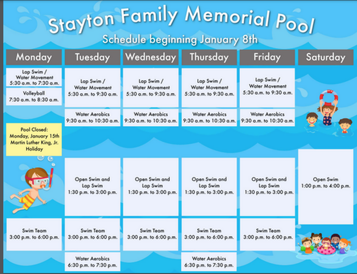 Swimming Pool Schedule Stayton Memorial Pool Jun 15, 2024